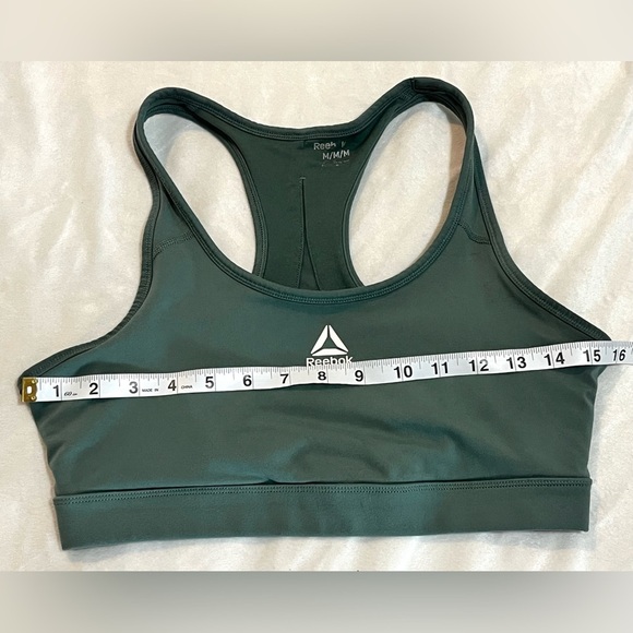 Reebok Women's Racerback Green Sports Bra Size Medium - Picture 4 of 9